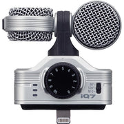 Zoom iQ7 Mid-Side Stereo Microphone for iOS with Lightning connector.